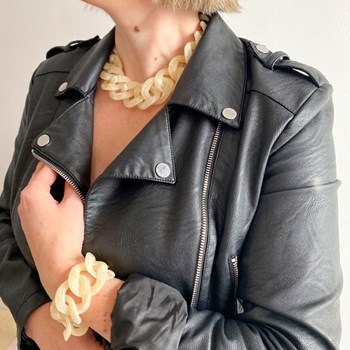 Ivoorkleurige gaasarmband