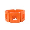 Bracelet extensible orange formes carrées - vue V1