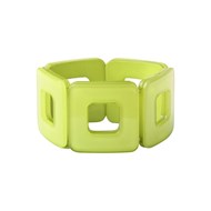 Bracelet extensible vert formes carrées