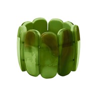 Bracelet extensible vert formes ovales