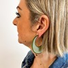 Boucles d'oreilles style créoles vertes - vue V3