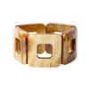 Bracelet extensible marron marbré formes carrées - vue V1
