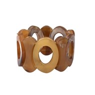 Bracelet extensible marron marbré formes ovales
