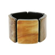 Bracelet extensible marron formes carrées