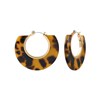 Boucles d'oreilles créoles motifs léopard - vue V1