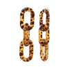 Boucles d'oreilles pendantes mailles motifs léopard - vue V1
