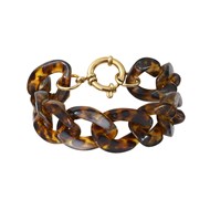 Bracelet mailles motifs léopard