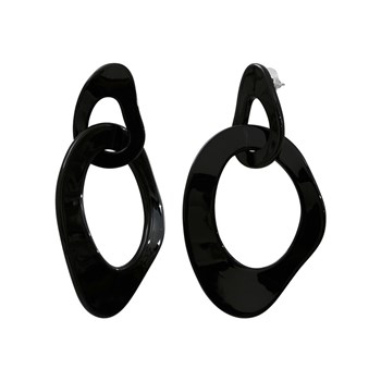 Boucles d'oreilles pendantes noires