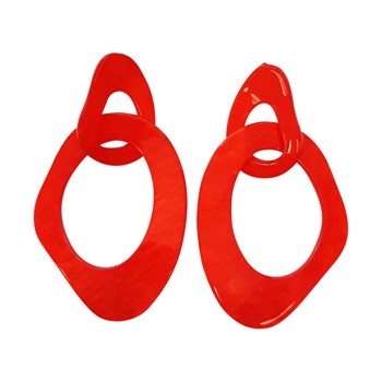 Boucles d'oreilles pendantes rouges