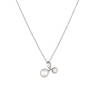 Pendentif 'Mes Perles' Or Blanc 375/1000 Perle Blanche