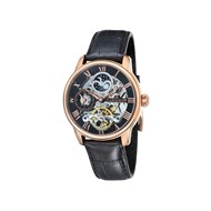 Montre homme automatique squellete Earnshaw - Bracelet cuir véritable - Longitude