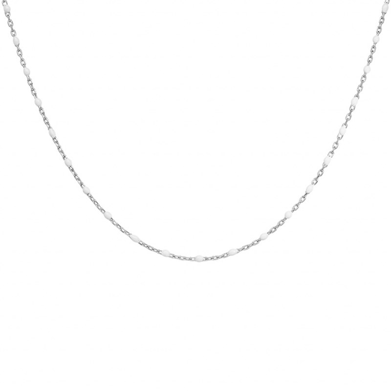 Collier argent - Olives blanches - vue 2