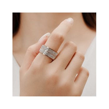 Bague Elodie - Or Rosé et Cristal