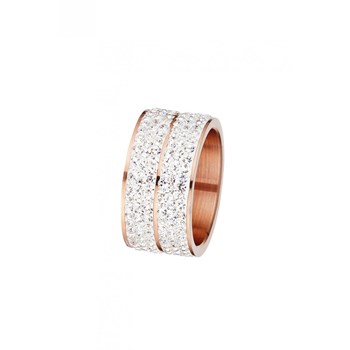 Bague Elodie - Or Rosé et Cristal