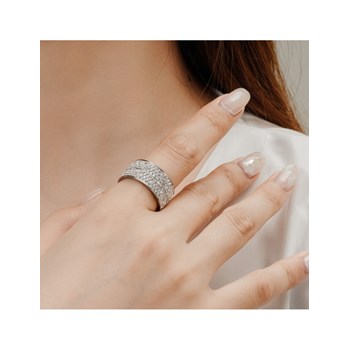 Bague Elodie - Argenté et Cristal
