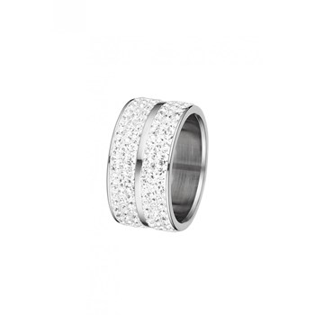 Bague Elodie - Argenté et Cristal