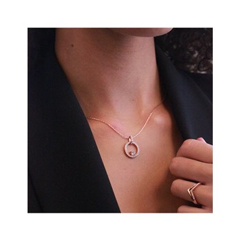 Amory hanger - Roségoud en kristal