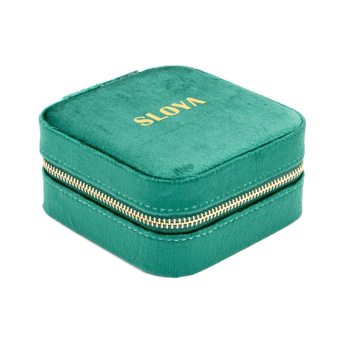 Boîte à bijoux velours vert émeraude - vue 2