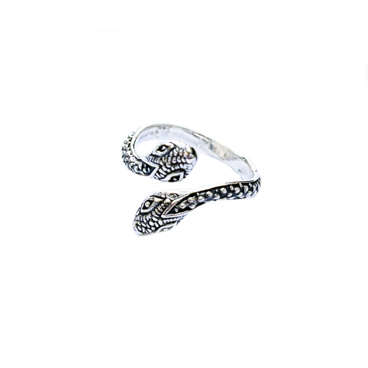 bague en argent serpent réglable