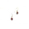 Boucles oreilles argent et grenat - vue V1