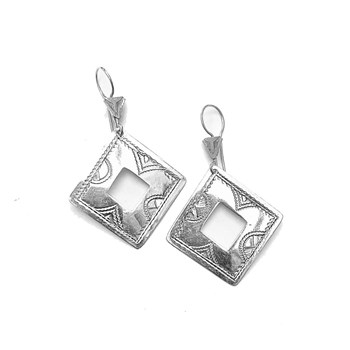 Boucles d'oreilles tradition ethnique berbère fabriquées à la main