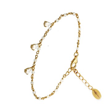 Zilveren Armband Met Witte Druppels