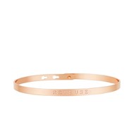 'RÊVEUSE' bracelet jonc rosé à message