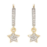 Boucles d'oreilles 'Charms Star Jaune' Or et Diamants