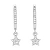 Boucles d'oreilles 'Charms Star ' Or blanc et Diamants - vue V1