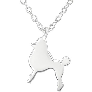 Zilveren koninklijke poedelketting