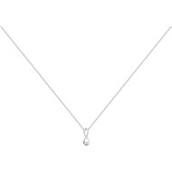 Collier mono-motif en Argent avec oxyde de zirconium blanc