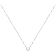 Collier mono-motif en Argent avec oxyde de zirconium blanc