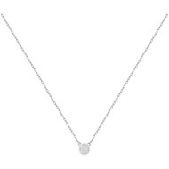 Collier mono-motif en Argent avec oxyde de zirconium blanc