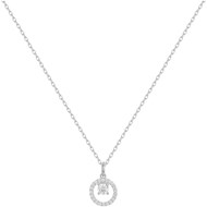 Collier mono-motif en Argent avec oxyde de zirconium blanc