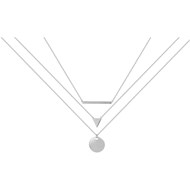 Collier multi-chaînes en Argent avec oxyde de zirconium