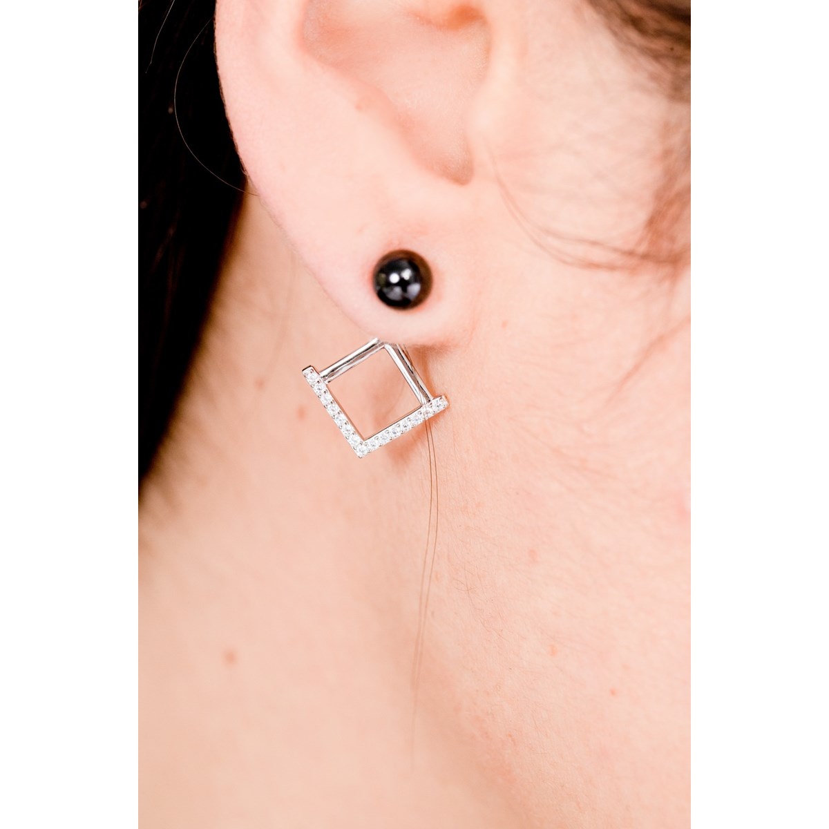 Boucles d'oreilles pendantes en Argent - vue 3