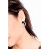 Boucles d'oreilles pendantes Sariah en Argent avec oxyde de zirconium blanc - vue V2