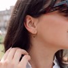 Boucles d'oreilles créoles Serena en pierres Tourmaline - vue V2