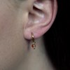 Boucles d'oreilles créoles Serena en pierres Cornaline - vue V2