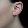 Boucles d'oreilles créoles Serena en pierres Cornaline - vue V4