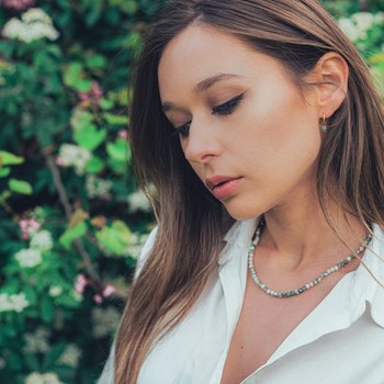 Collier, bracelet et boucles d'oreilles Serena en pierres Agate Arbre