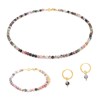 Collier, bracelet et boucles d'oreilles Serena en pierres Tourmaline - vue V1