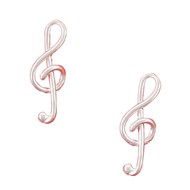Boucles d'oreilles musique clefs de sol - Argent massif 925/1000