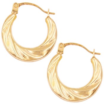 Boucles d'Oreilles Créoles Or Jaune - Femme