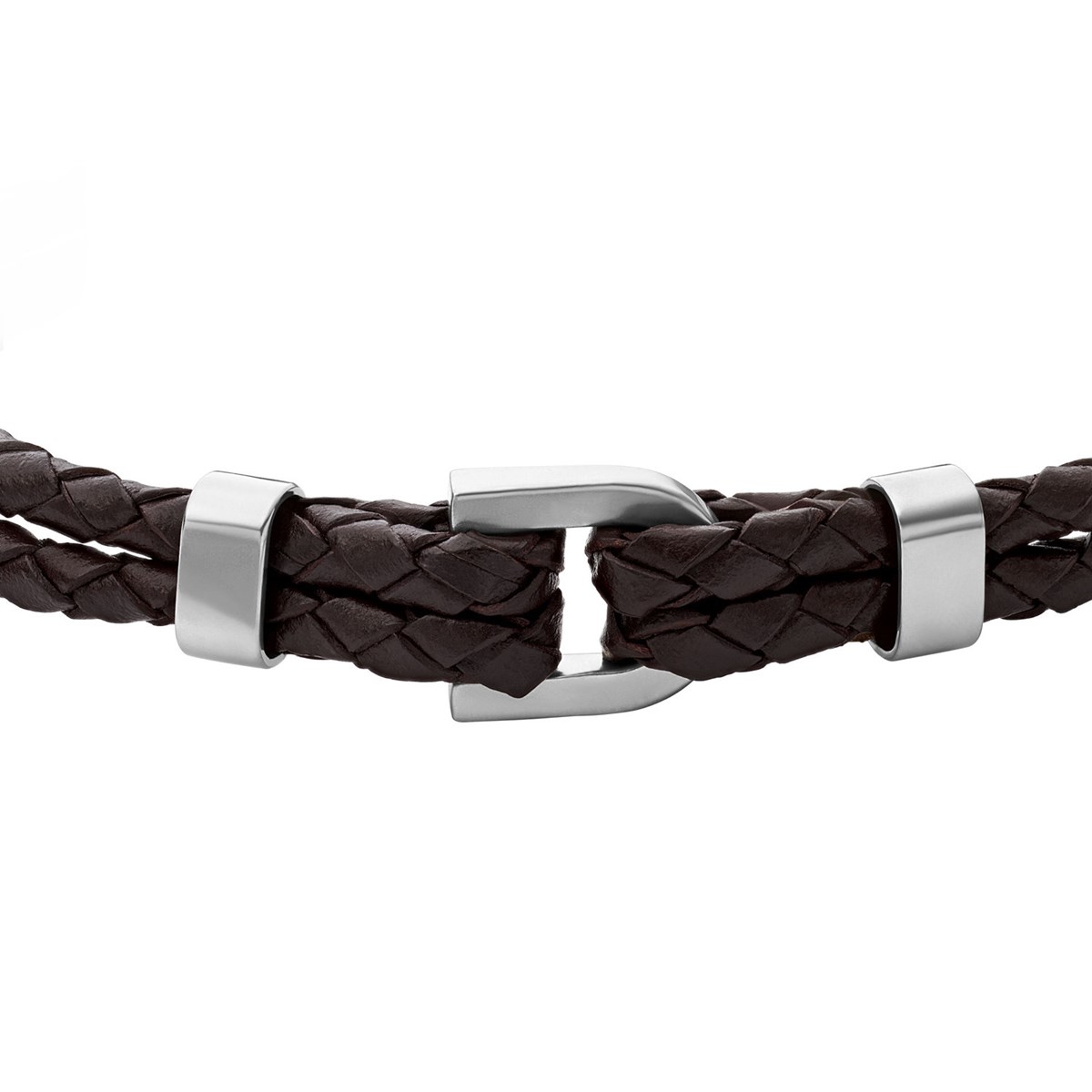 Bracelet homme Fossil Heritage D-Link cuir brun - vue 2