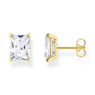 Boucles d'oreilles Thomas Sabo argent doré oxyde_x000D_
rectangulaire