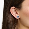 Boucles d'oreilles Thomas Sabo argent oxyde bleu
rectangulaire - vue V2