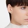 Boucles d'oreilles clous Swarovski Chroma vertes - vue V2