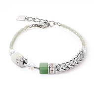 Bracelet Coeur de Lion GeoCUBE Precious Fusion Chunky Chain vert clair