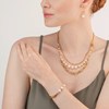 Bracelet Coeur de Lion Chunky Chain acier doré et
perles - vue V2
